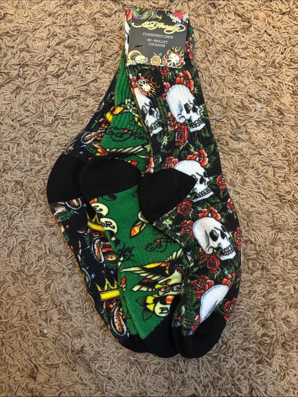 3 Pair Ed Hardy Crew Socks